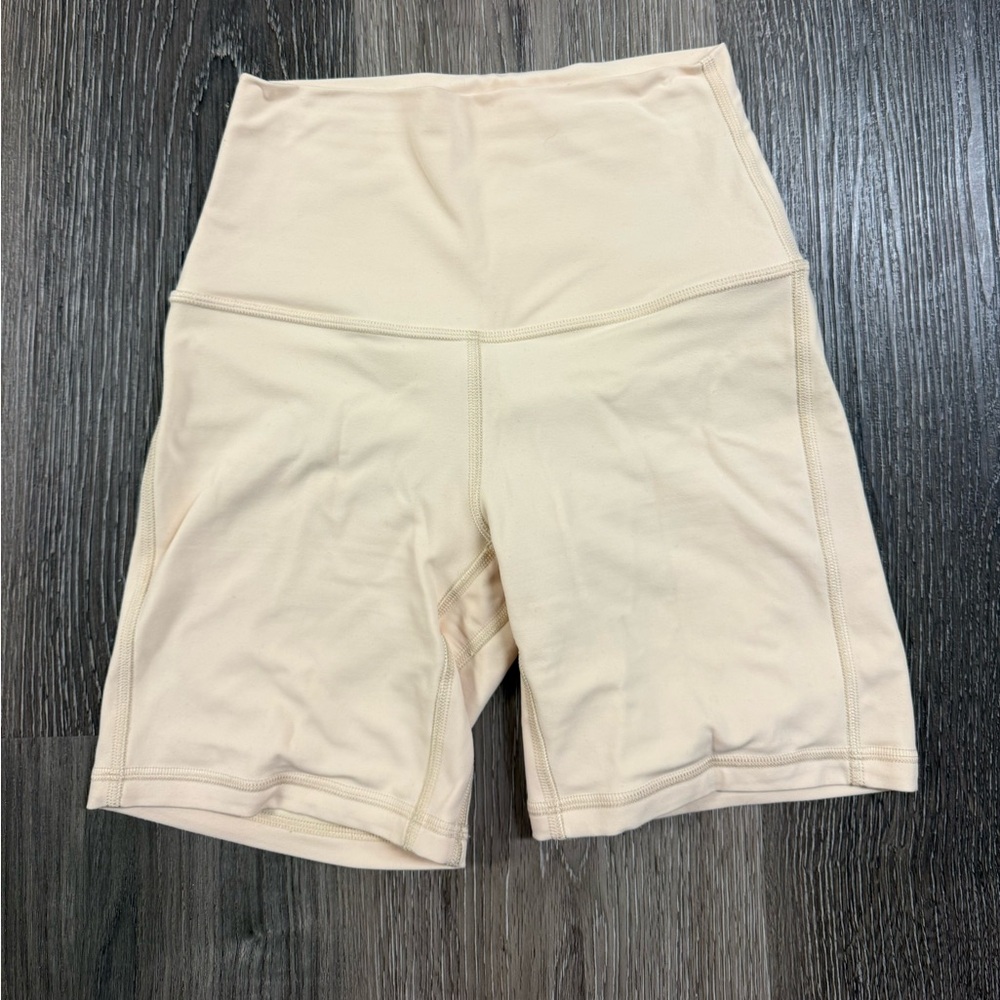 lululemon shorts color butter cream
double lined
size 2 6” inseam - Picture 2 of 2
